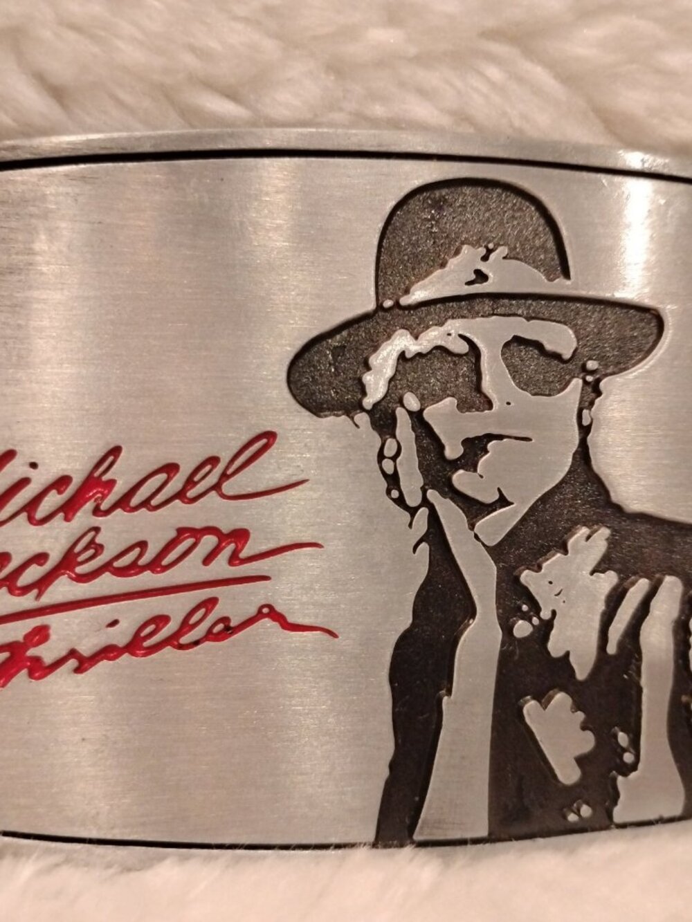 Michael Jackson Thriller Belt Buckle Silver-Tone Metal NEW